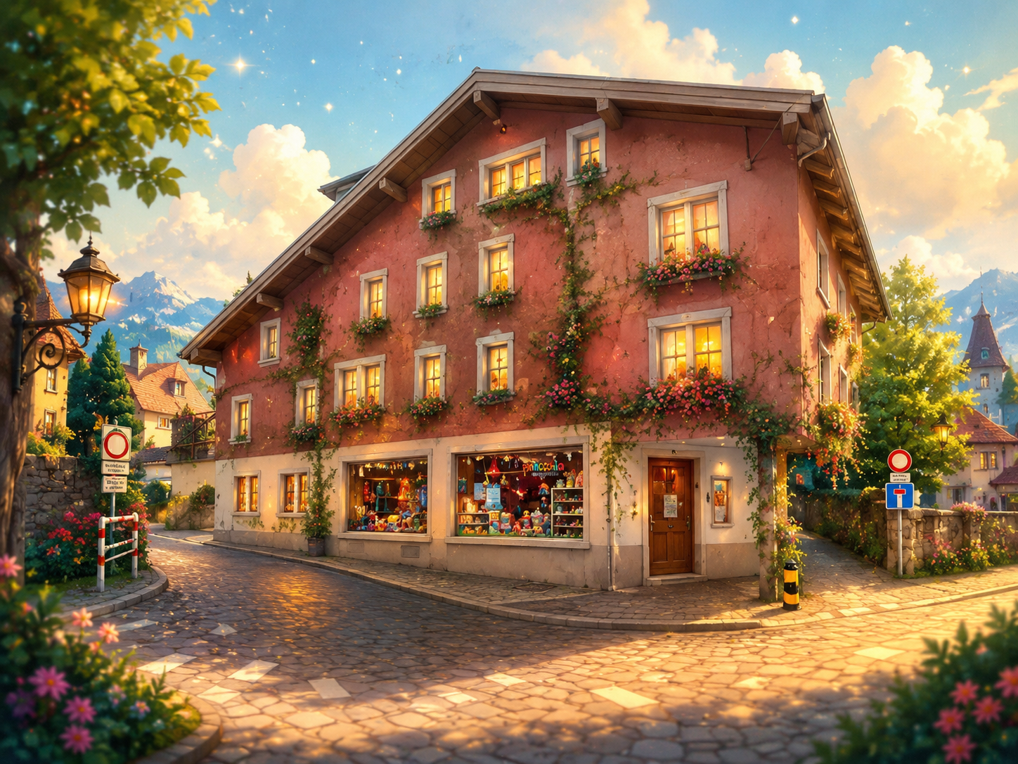 Familie im Spielwarengeschäft Pinocchio in Altdorf
